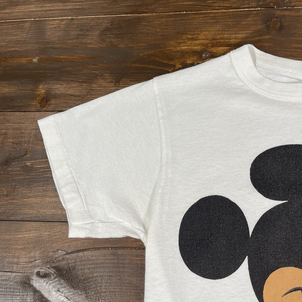 Vintage 80s Mickey Mouse University White T-Shirt Mens Medium Single Stitch - Picture 4 of 5